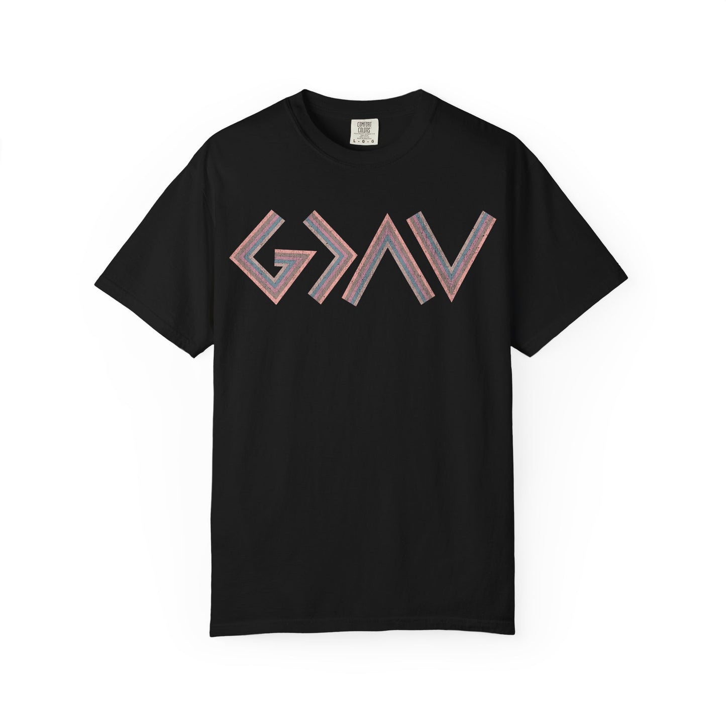 Unisex Garment-Dyed T-shirt with Geo Design - Casual Wear for Every Occasion
