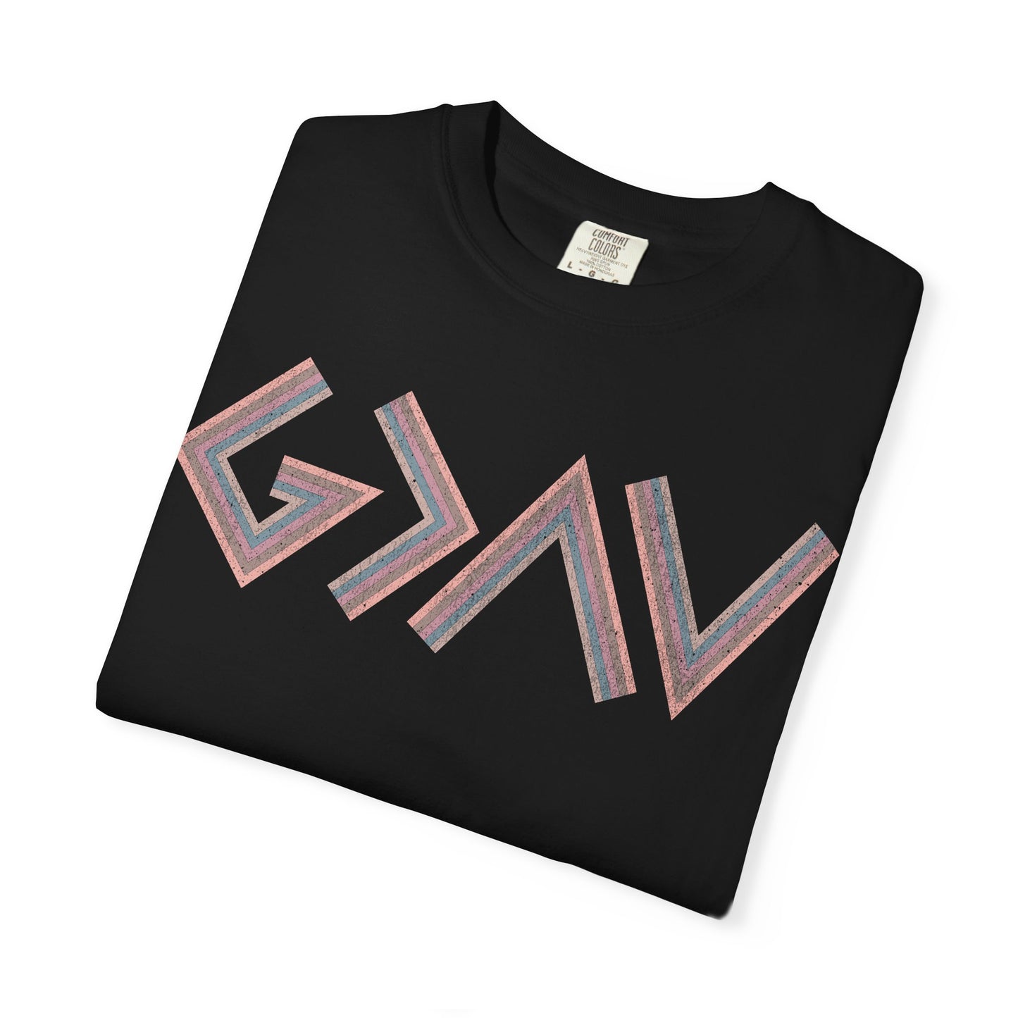 Unisex Garment-Dyed T-shirt with Geo Design - Casual Wear for Every Occasion