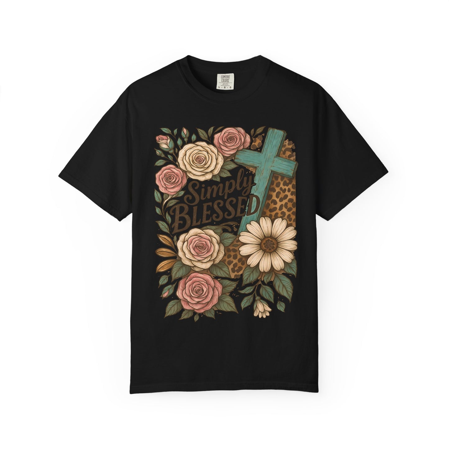 Simply Blessed Garment-Dyed T-Shirt for Comfort and Faith