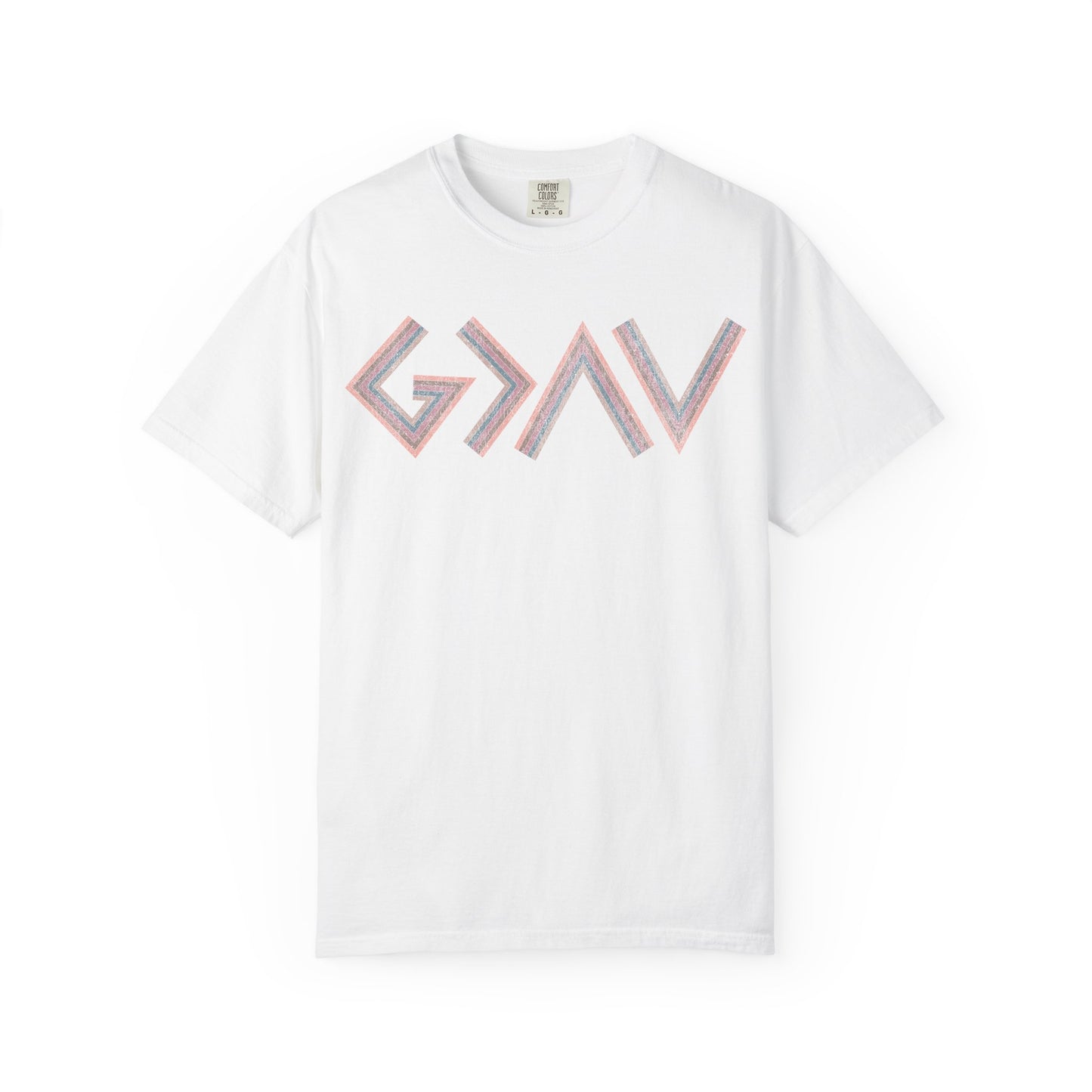 Unisex Garment-Dyed T-shirt with Geo Design - Casual Wear for Every Occasion