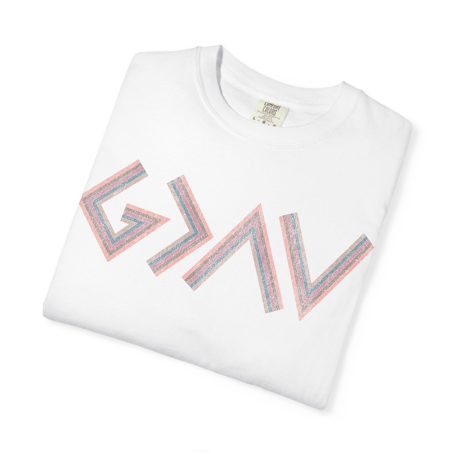 Unisex Garment-Dyed T-shirt with Geo Design - Casual Wear for Every Occasion