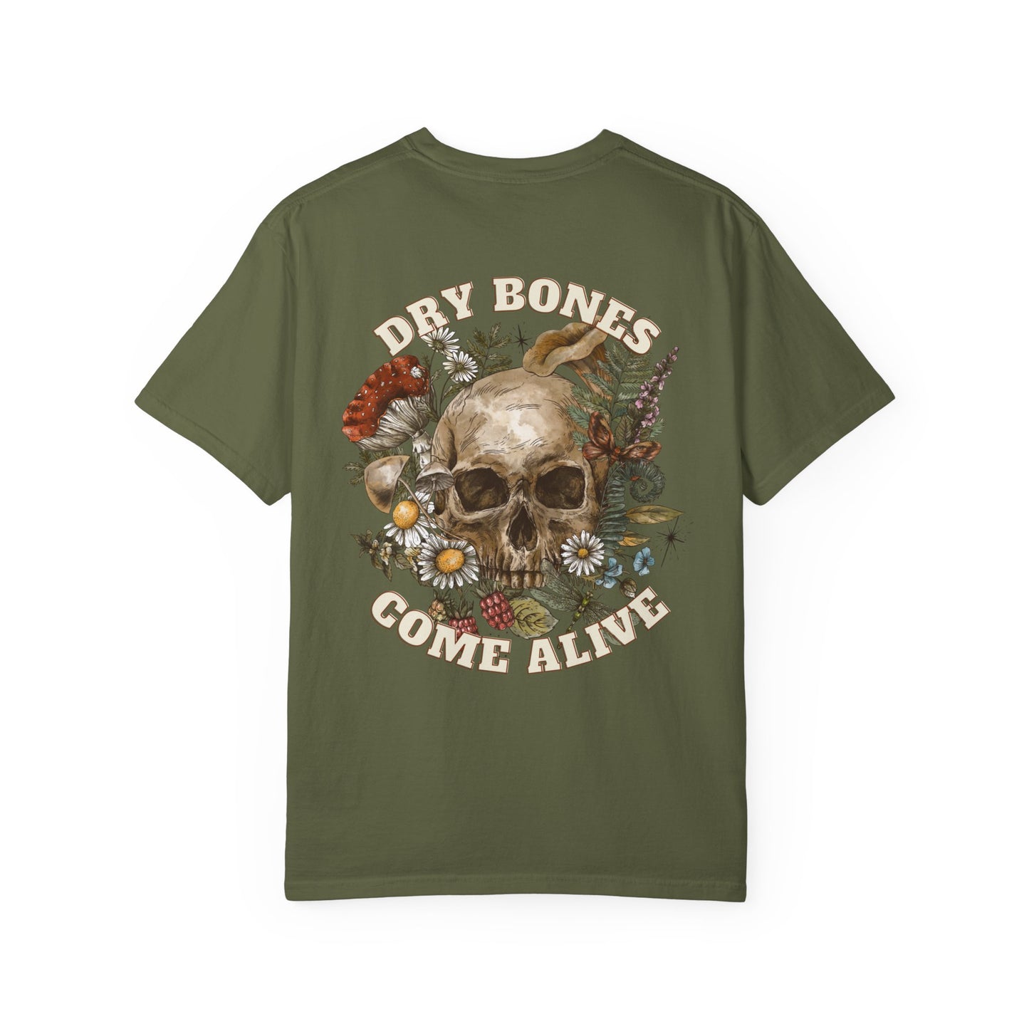 Unisex Skull Graphic T-Shirt, Vintage Aesthetic Tee, Perfect for Halloween, Casual Wear, Gift for Nature Lovers