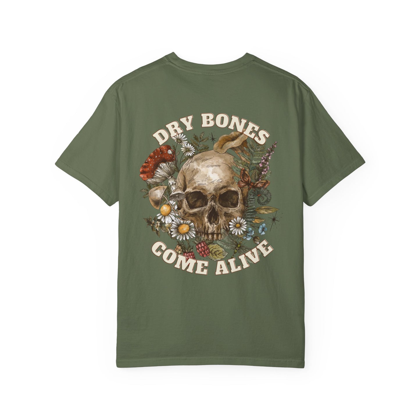 Unisex Skull Graphic T-Shirt, Vintage Aesthetic Tee, Perfect for Halloween, Casual Wear, Gift for Nature Lovers