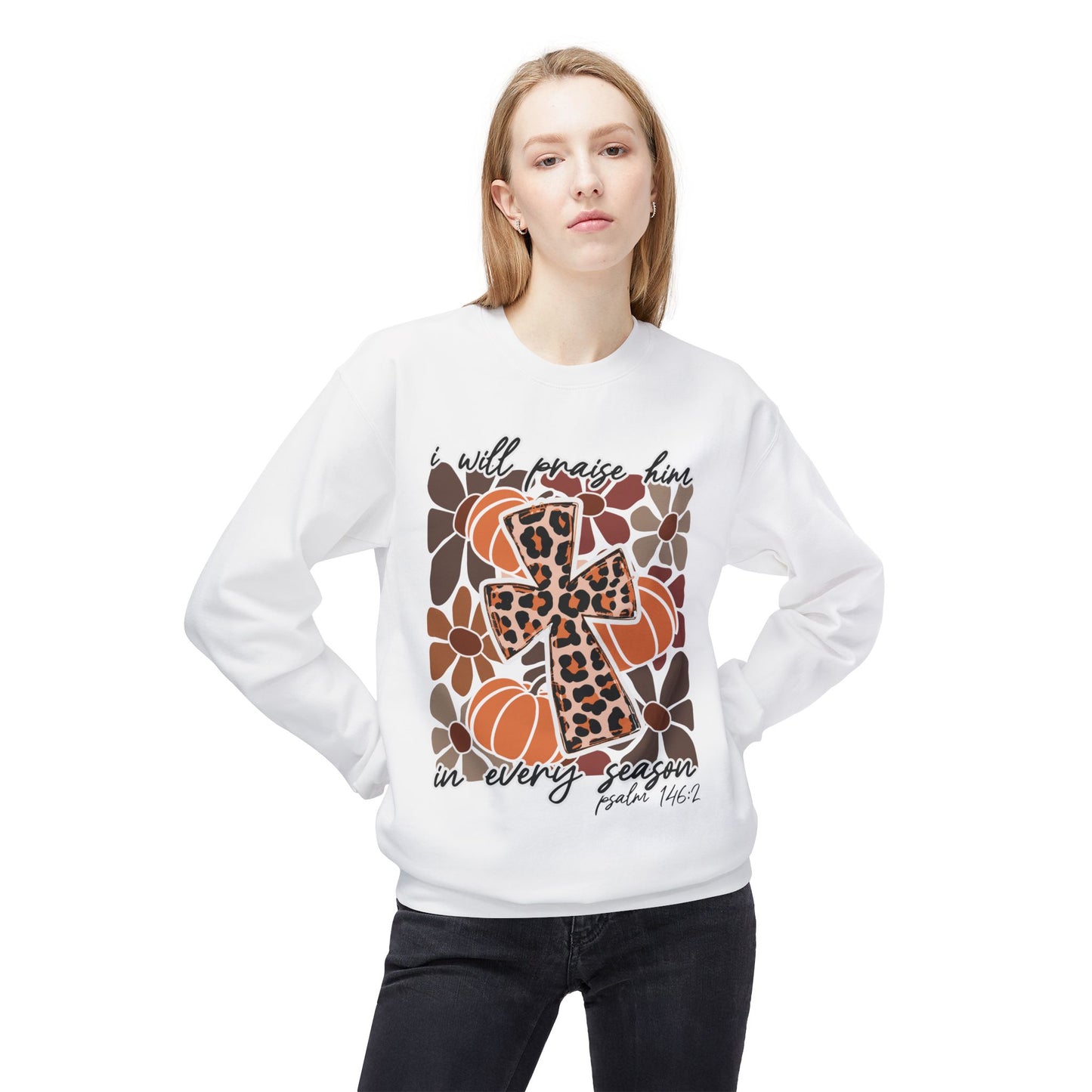 Faithful Fall Sweatshirt - Inspirational Christian Crewneck, Cozy Autumn Awear, Church Gathering Apparel, Thanksgiving Gift, Everyday [...]