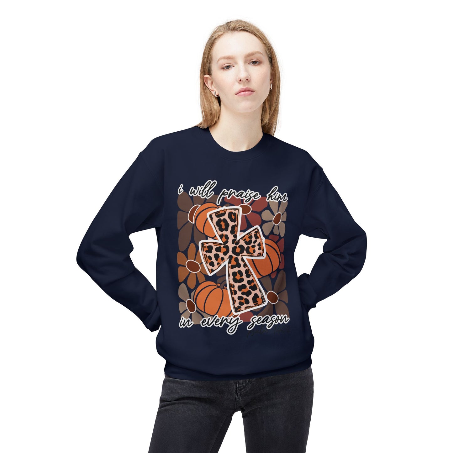 Faithful Fall Sweatshirt - Inspirational Christian Crewneck, Cozy Autumn Awear, Church Gathering Apparel, Thanksgiving Gift, Everyday [...]