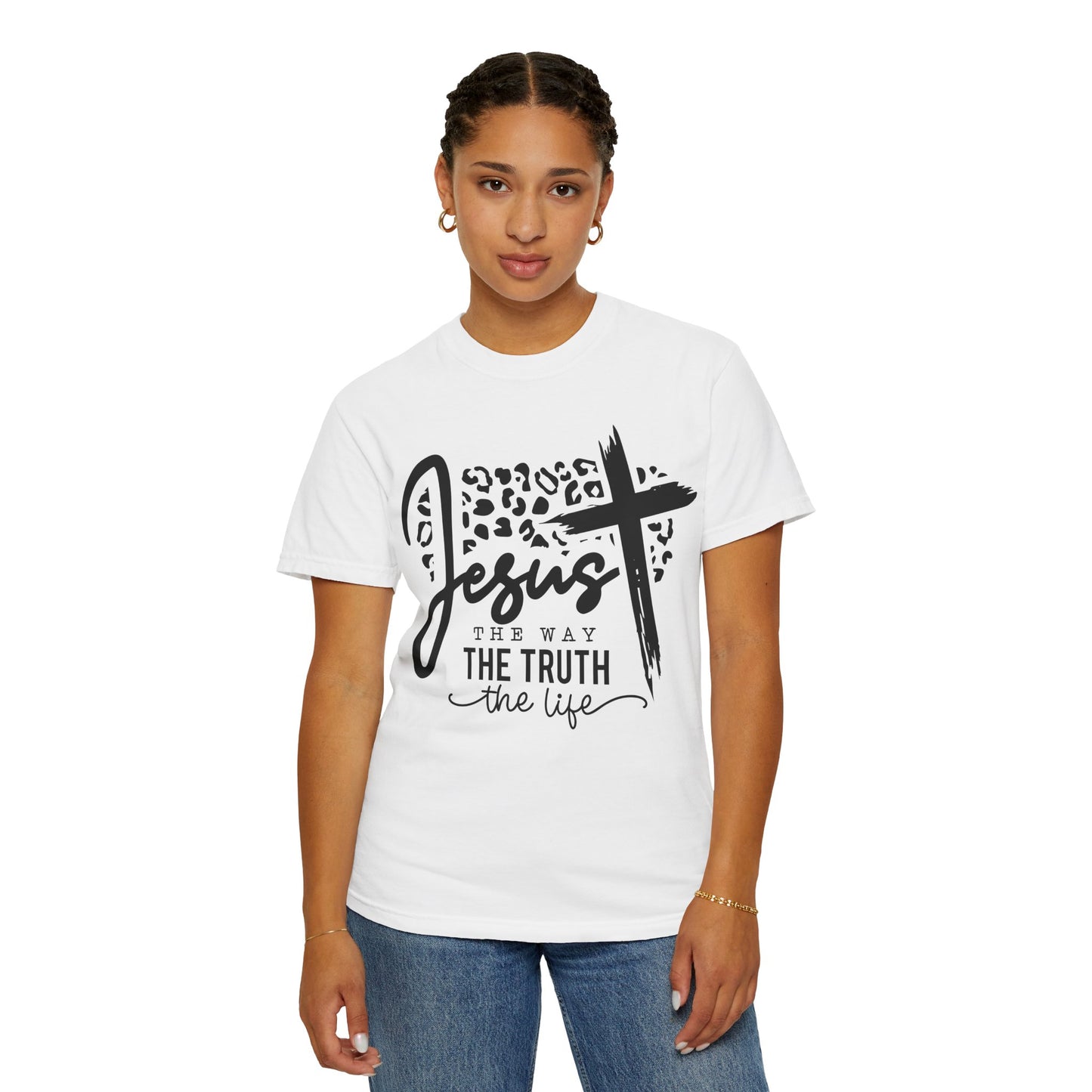 Jesus The Way Unisex Garment-Dyed T-Shirt - Faith-Inspired Shirt