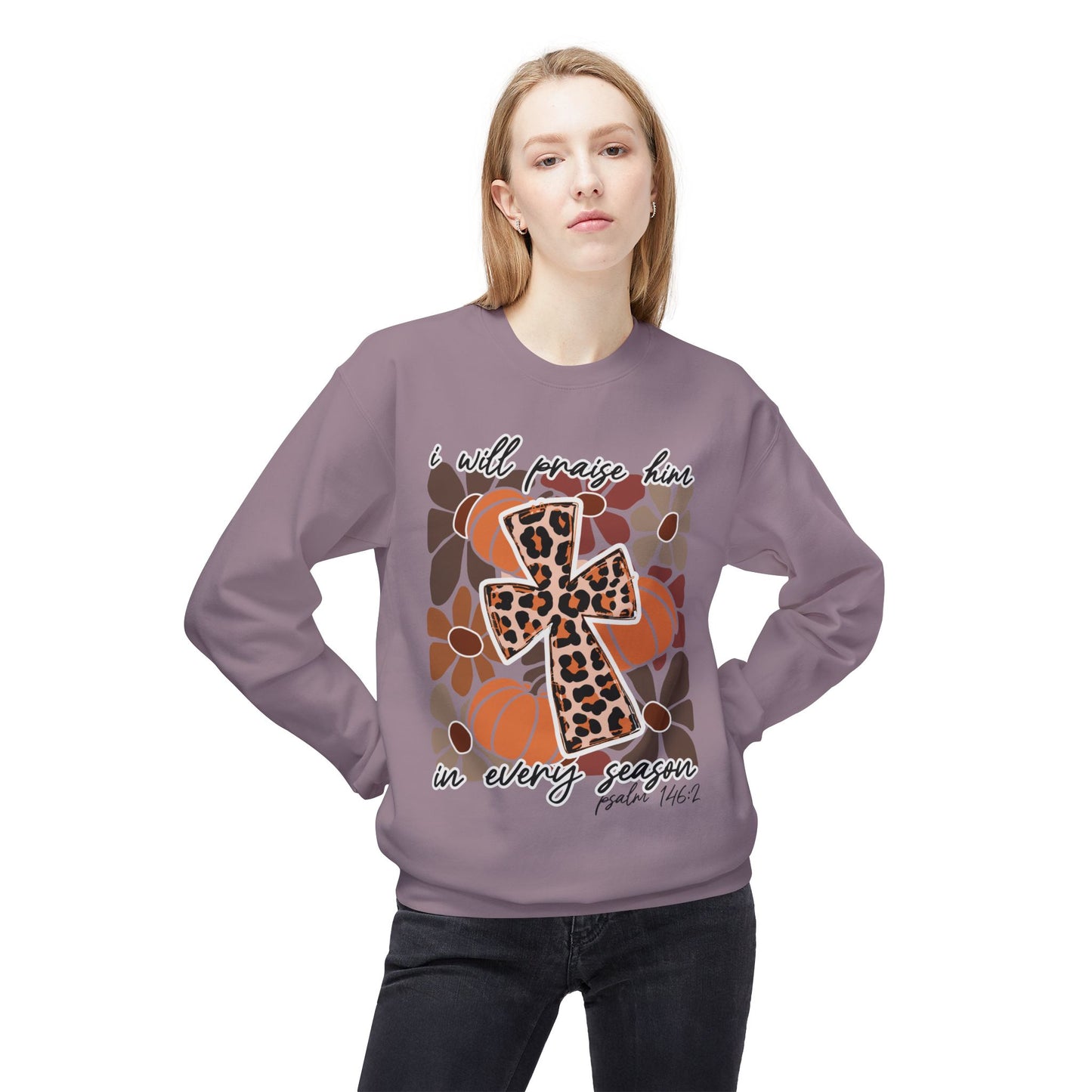 Faithful Fall Sweatshirt - Inspirational Christian Crewneck, Cozy Autumn Awear, Church Gathering Apparel, Thanksgiving Gift, Everyday [...]
