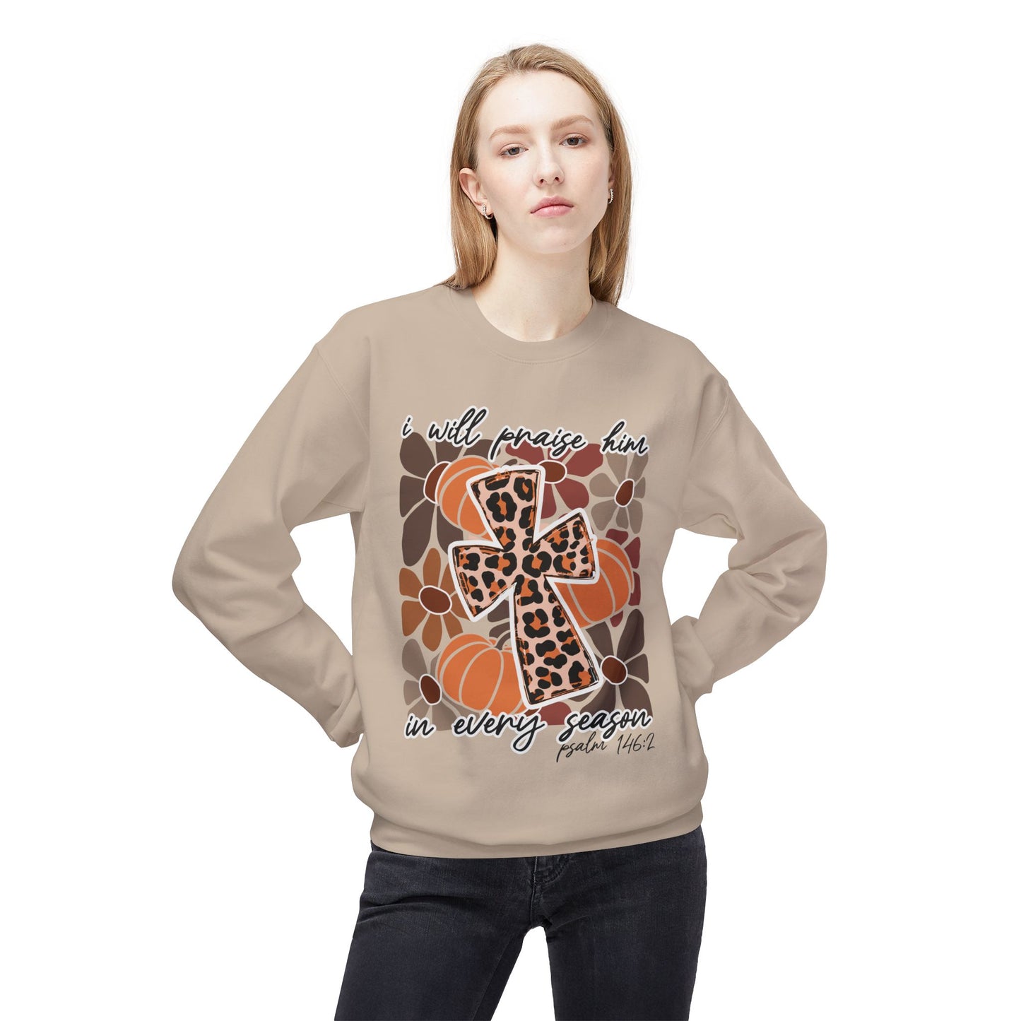 Faithful Fall Sweatshirt - Inspirational Christian Crewneck, Cozy Autumn Awear, Church Gathering Apparel, Thanksgiving Gift, Everyday [...]