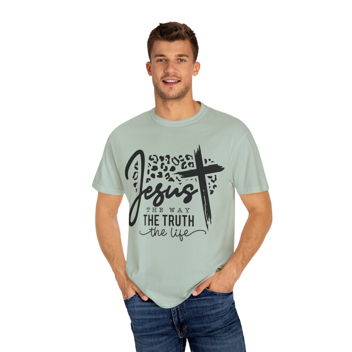 Jesus The Way Unisex Garment-Dyed T-Shirt - Faith-Inspired Shirt